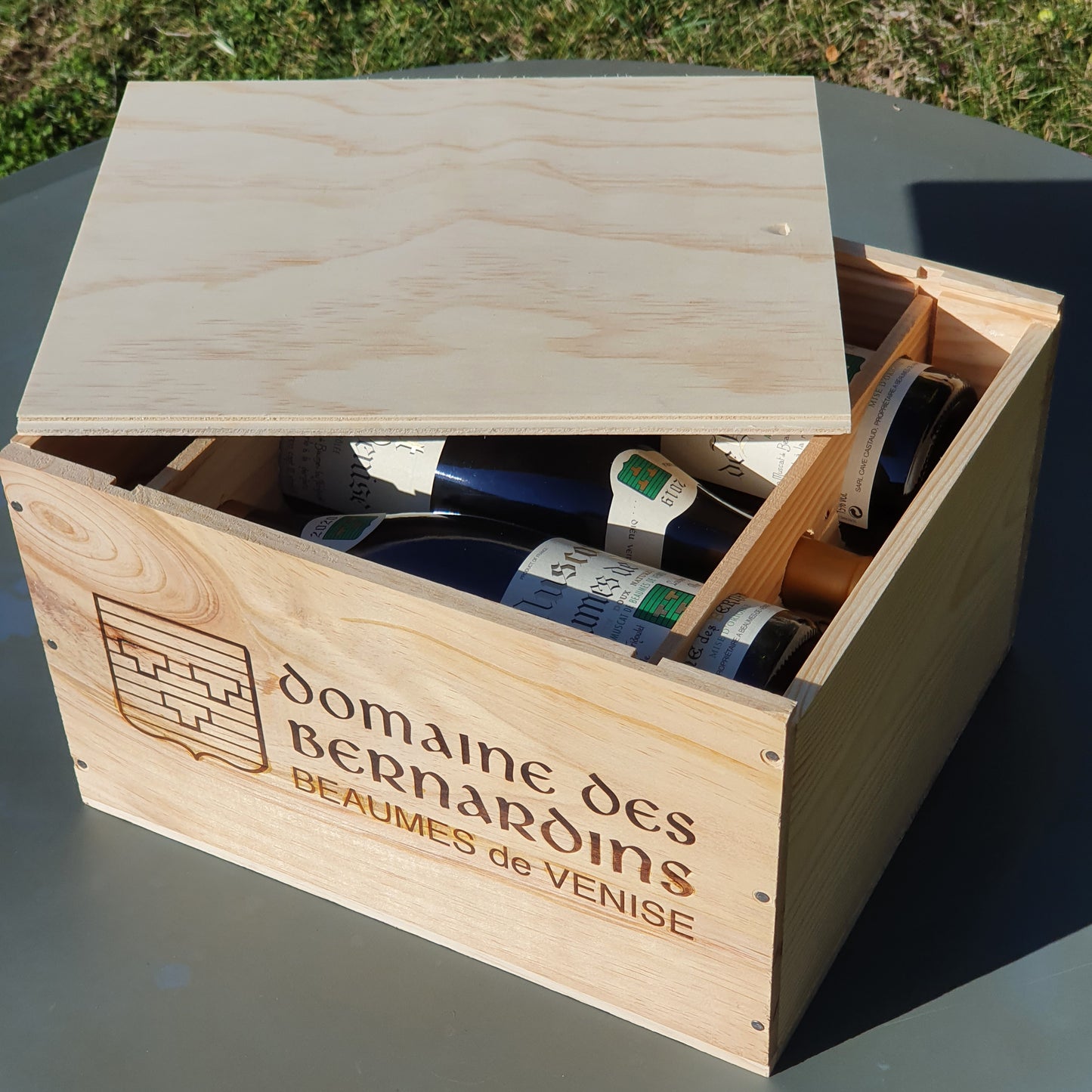 Caisse bois vide - 6 bouteilles - Domaine des Bernardins