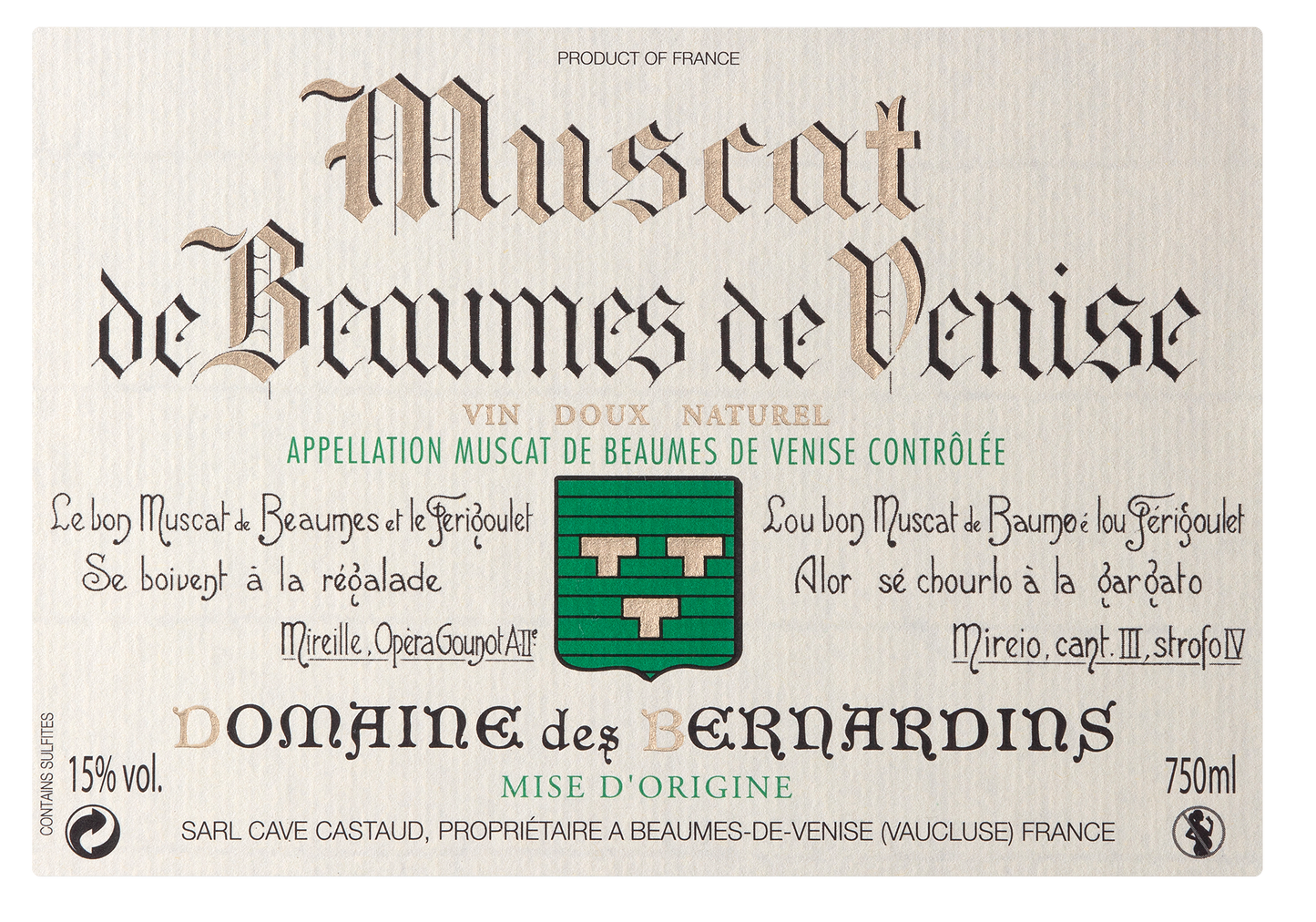 Muscat de Beaumes de Venise 2021- 750ml
